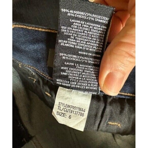 2/$30 Kut from the Kloth Womens 6 Connie Ankle Skinny Jeans High Rise Fray Dark - Picture 5 of 9